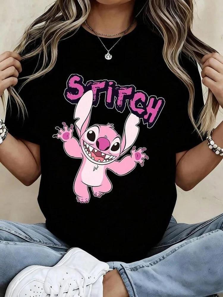 Stitch Pink T Shirt Gift For Friends S