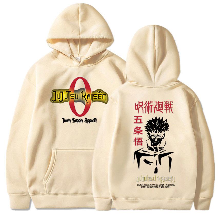 Anime Jujutsu Kaisen Hoodie Gojo Satoru Grafik Hoodies Übergroßes Kapuzensweatshirt Lange Ärmel Baumwolle Männer Frauen Kleidung