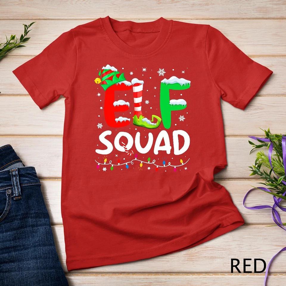 Elf Family Christmas Matching Pajamas Xmas Elf Squad T-Shirt Unisex T-shirt 11 S