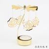 Metal Rotating Spinner Carousel Candle Tea Light Holder Table Rotating Transfer Windmill Decoration Home Elegance Candle Holder