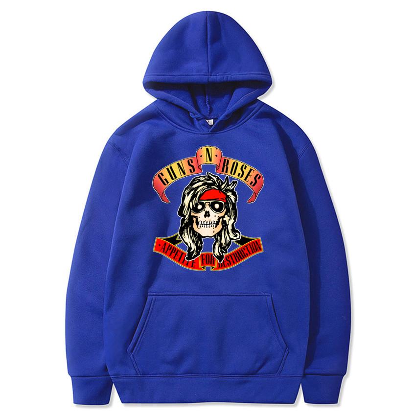Guns N' Roses Hoodies Musik Hard Rock Band Schädel Druck Streetwear Unisex Frauen Mode Übergroßen Sweatshirts Hoodie HipHop Pullover