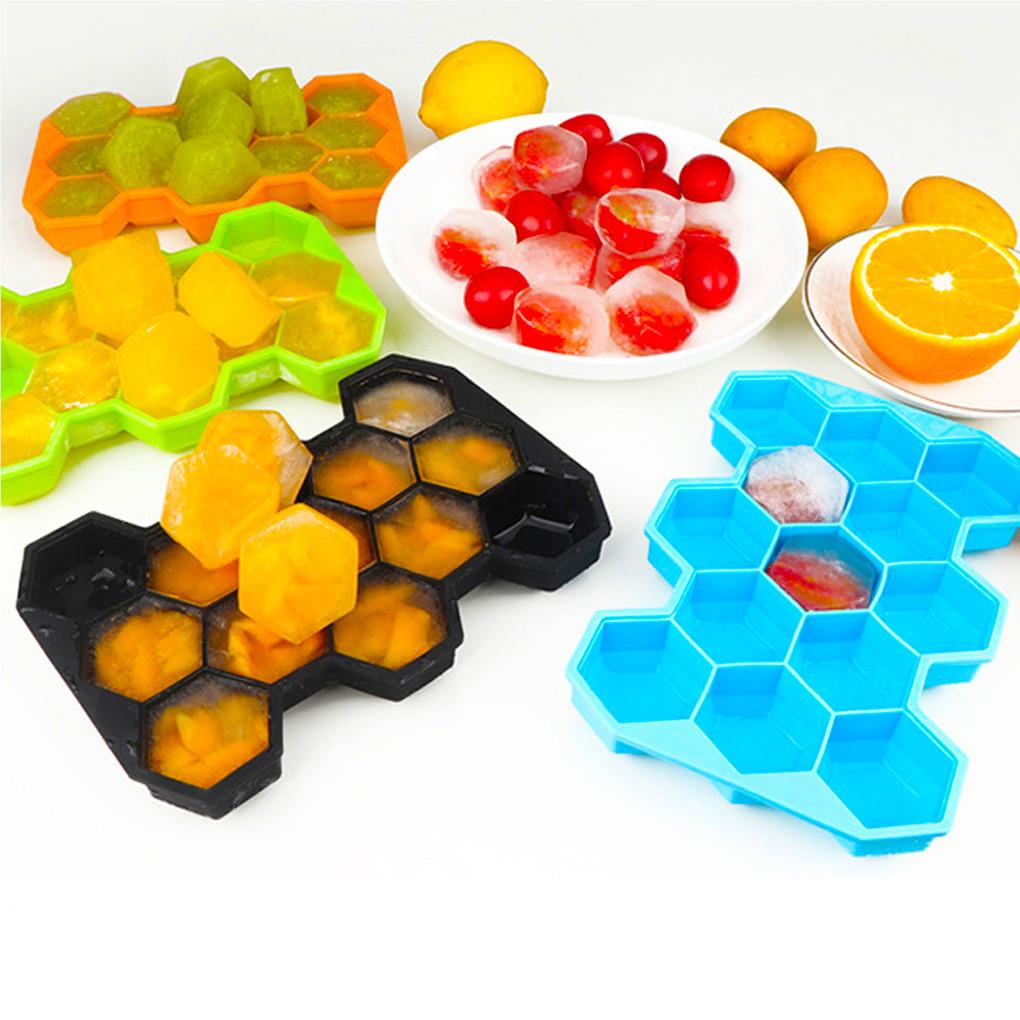 Silicone Ice Cube Tray 13 Cavity Mold with Lid DIY Shape Mould for Drinks Cocktails