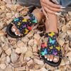 2024 Summer Women's Breathable Roman Style Color Block Sandals: European & American Flat Slippers