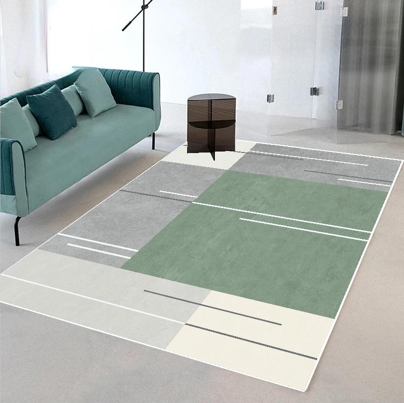 Nordische Geometrische Teppiche Große Fläche Rutschfeste Waschbare Teppiche für Wohnzimmer Schlafzimmer Weiche Lounge Heimdeko Matte