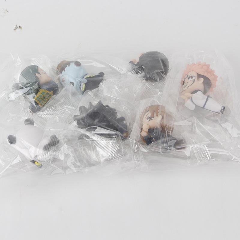 New Anime Kaisen Figure Q Version Satoru Gojo Itadori Yuji Fushiguro Megumi Kugisaki Model Car Decora Blind Box Gift Toy