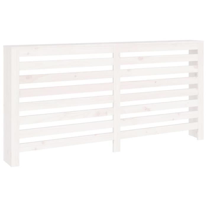 822607 vidaXL Radiator Cover White 169x19x84 Cm Solid Pine Wood