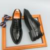 Fashion Retro Men Brock Leather Shoes Luxurious Men Comfortable Breathable Patchwork Fashionable Leather Shoes Social Shoes Sizes 38-46