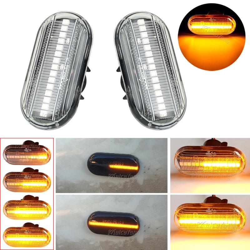 2x For Nissan INTERSTAR Opel MOVANO Renault CLIO Mercedes-benz Smart Dacia Dynamic LED Turn Signal Side Marker Blinker Light