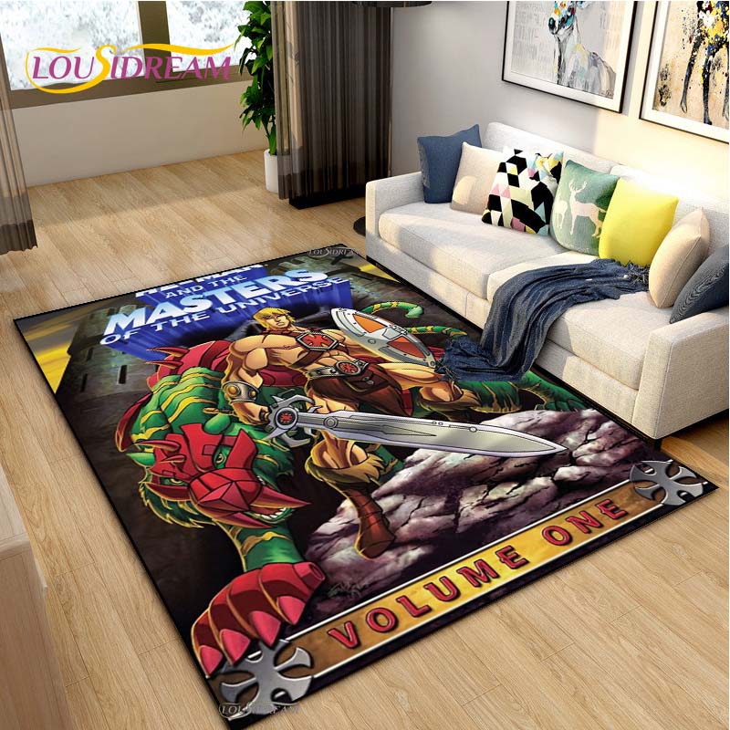 He-man meesters Cartoon Tapijt voor Woonkamer Slaapkamer Vloerkleed Keuken Kinderen Deur Antislip Vloermat Verjaardagscadeau Fotografie Requisieten Tapijt