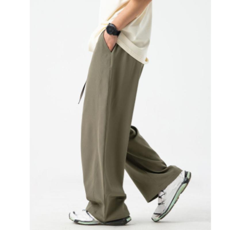 Cool Ice Silk Casual Παντελόνι Ανδρικό καλοκαιρινό ελαφρύ παντελόνι Loose ίσιο μονόχρωμο παντελόνι Basic all-match χωρίς ρυτίδες