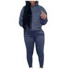 Damen und Winter Gepolstertes Kapuzen-Sweatshirt Zweiteiliger Freizeit-Sportanzug