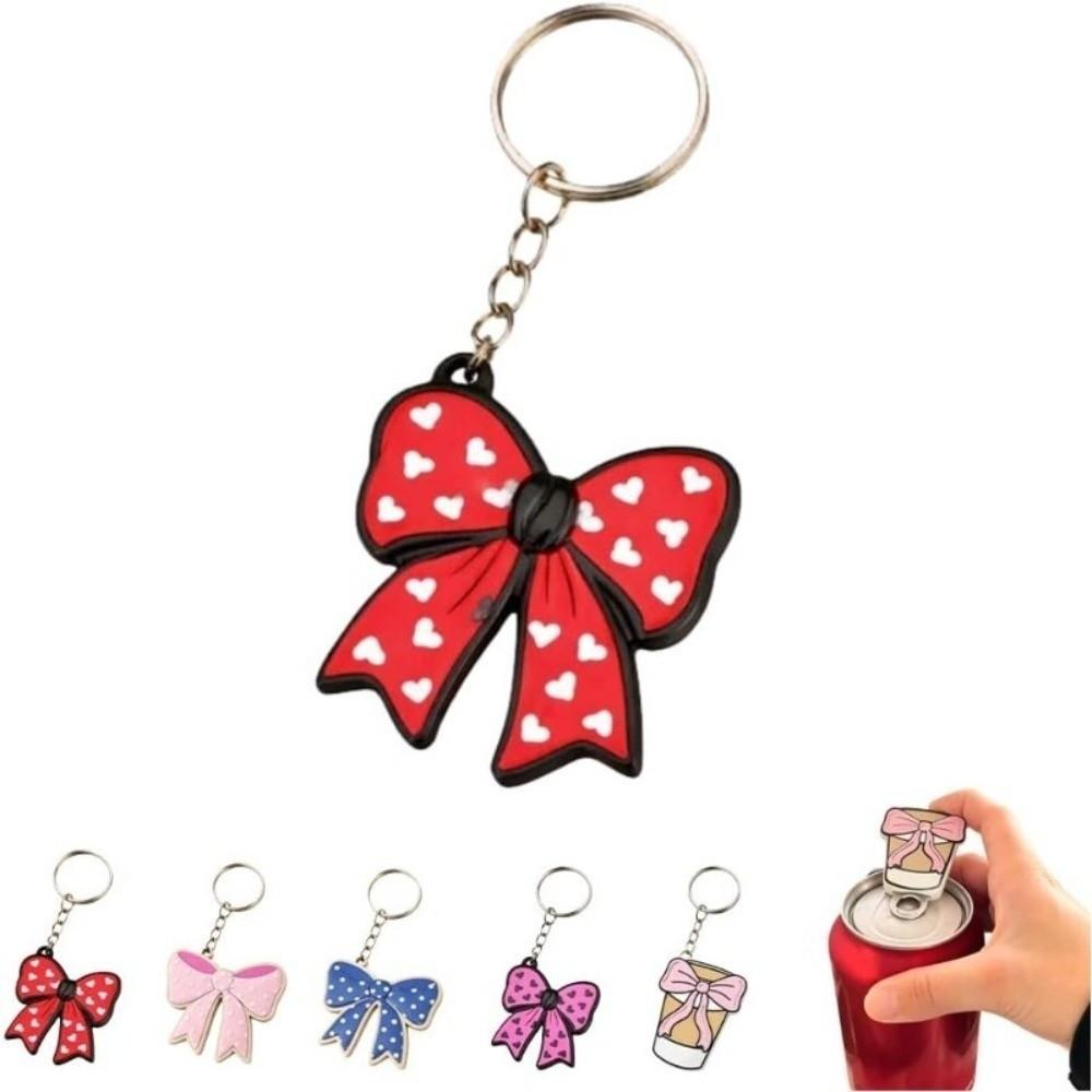 Beautiful Practical Bow Keychain Bottle Opener Bow Tie Shape Bow Jar Remover Beer Kitchen Tool