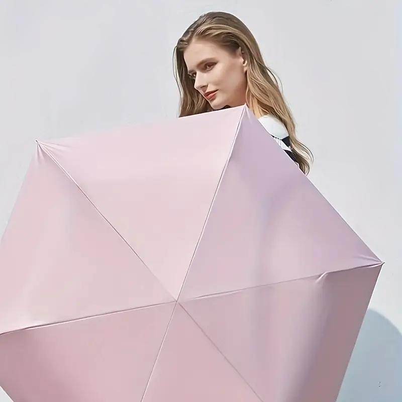 Portable Mini Sun Umbrella Small Pocket Rain UPF50 Travel Umbrella Vinyl Folding Umbrella UV Protection Sun Shade Pocket Parasol