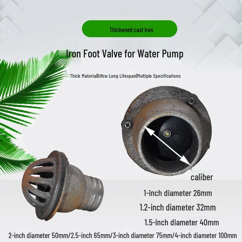 Cast Iron Self-Priming Foot Valve Check Valve (Sizes: 1 to 4 ) with Shower Head 1 inch Cast Iron Foot Valve Diameter 25mm