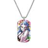 Demon Slayer Kimetsu No Yaiba Tanjiro Nezuko Stainless Steel Color Printed Dog Tag Necklace Anime Cosplay Accessory Gift For