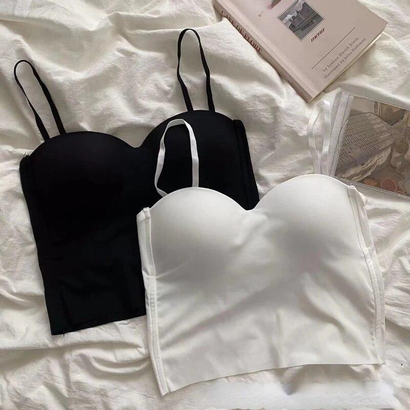 Hight Street Elegantní Jednolité Nová Košilka Ženy Bez ramen Sexy krása Štíhlá košilka Dámská korejská móda Vintage topy 2024