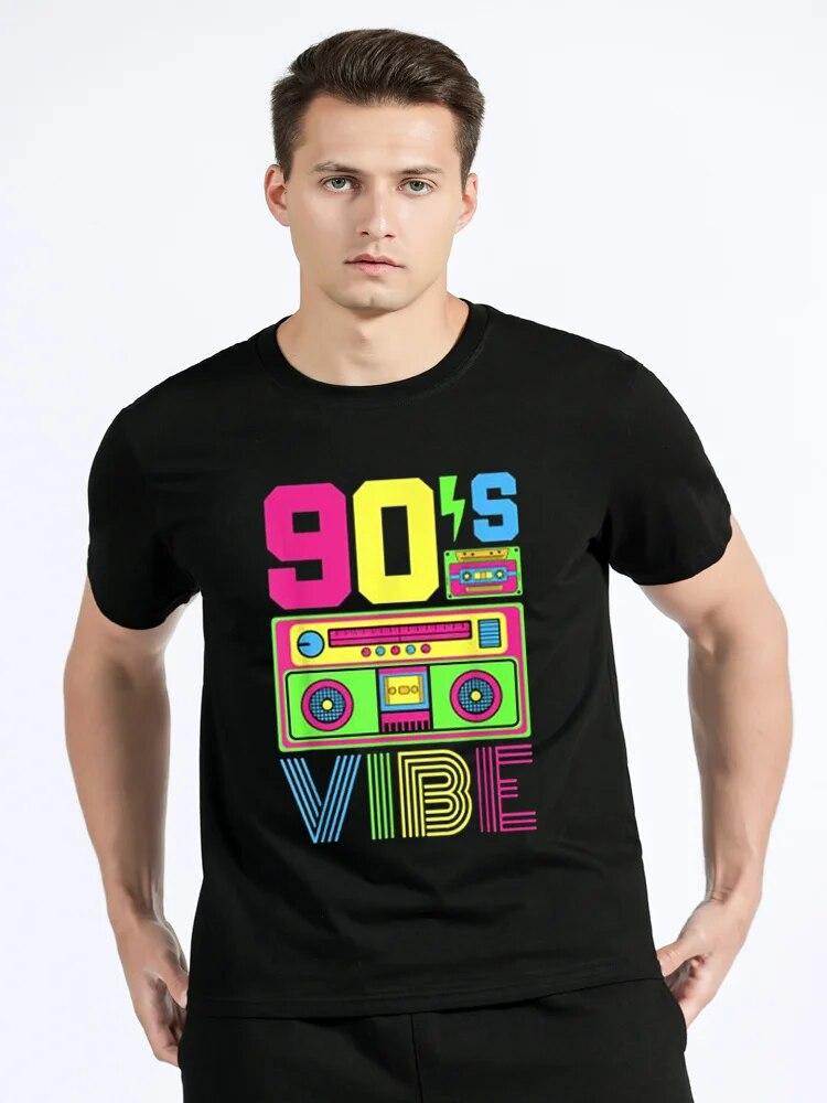 90s Vibe 1990 Styl Móda 90s Téma Oblečení Devadesátková Kostým Tričko Vtipné Grafické Tričko Topy Dámská Móda Oblečení Oversized