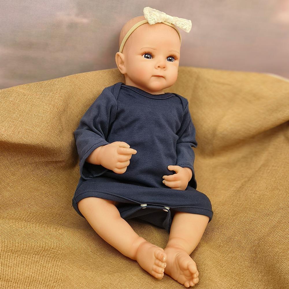 

Реалистичная 48 см кукла Reborn Bettie с мягким тканевым телом, лысыми окрашенными волосами, реалистичная имитация куклы-возрождения младенца, 3D цветная окрашенная кожа, куклы для новорожденных младенцев