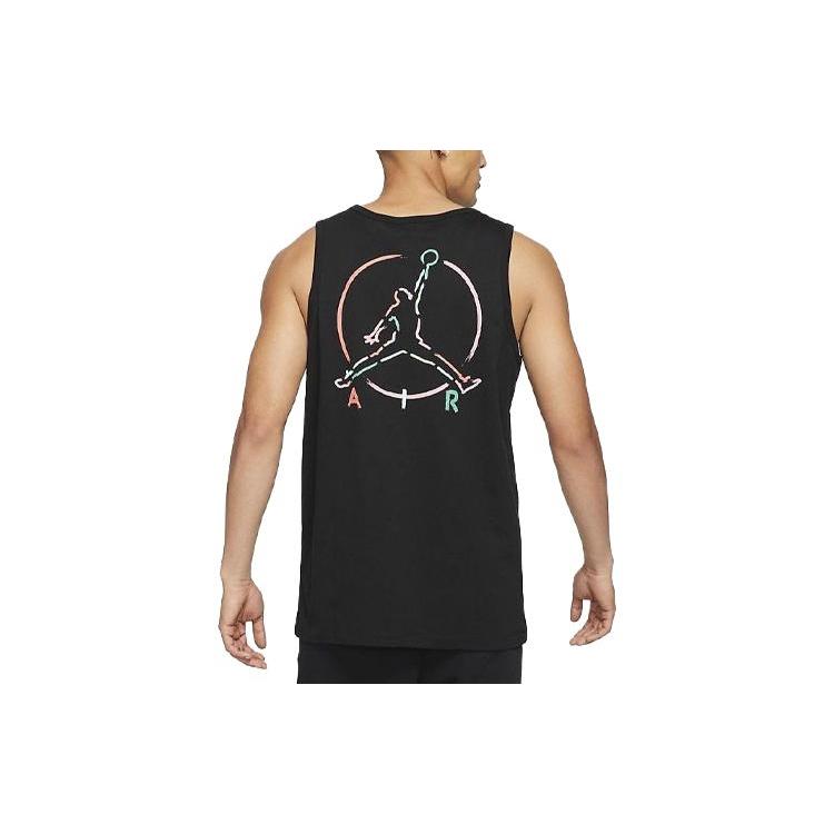 Jordan Jumpman Air Tank Tops Men's Black Crew Neck Moderate Straight Fit DB1552-010