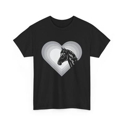 Horse Shirt, Horse with Heart Shirt, Horseback Riding T-shirt, Horse Rider Shirt