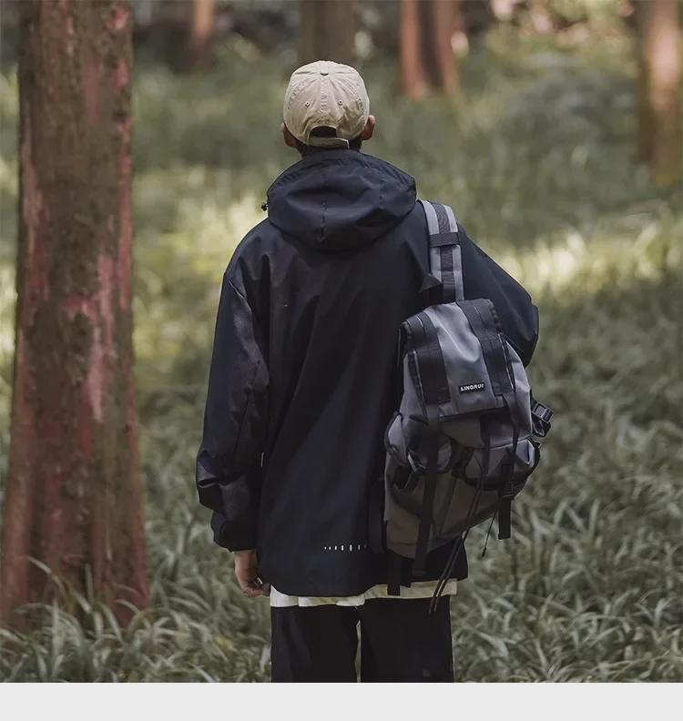 Men's Black Warrior Windproof Waterproof Jacket - Outdoor Mountain Climbing Autumn Outerwear