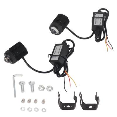 Paar Motorrad LED Scheinwerfer Abblendlicht Fernlicht Gelbes Weißes Licht IP65 Wasserdicht Universal