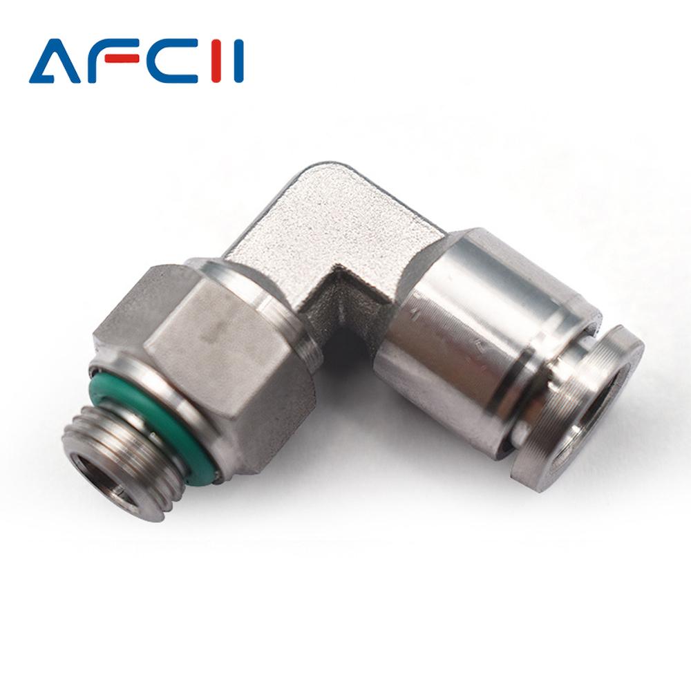 PL G Thread 304 Stainless Steel Joint Pneumatic Quick Coupling Elbow Male Thread 1/8" 1/4" 3/8" 1/2" BSP Trachea Quick Coupling car Pressure