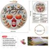 Handmade Christmas Embroidery DIY Kit with Fabric & English Diagram