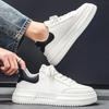 Men White Flat Sneakers  New Trend Leather Breathable Sports Shoes For Men Tenis Shoes Spring Autumn Low-top Board Sneakers