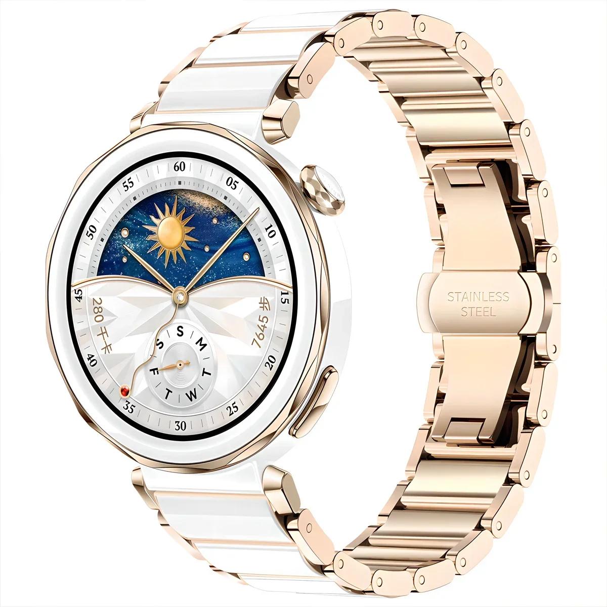 

Новий 18мм керамічний ремінець для Huawei Watch GT6 GT5 GT4 41мм із застібкою-метеликом, змінний браслет для Huawei Watch GT5 PRO 42MM 18MM
