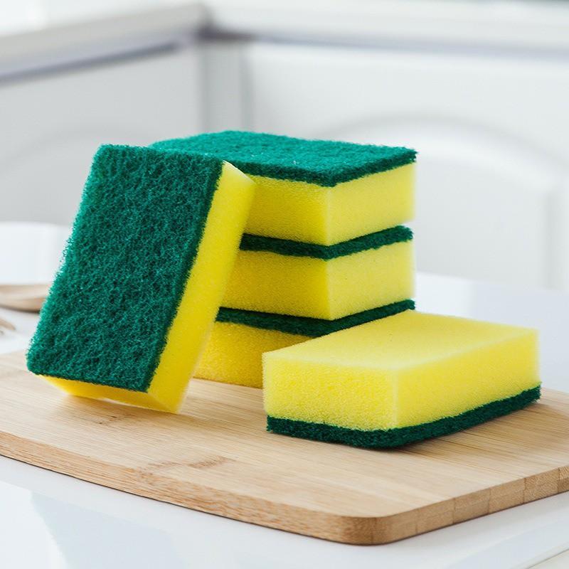 Dishwashing Sponge Scrubber Kitchen Sink Heavy Duty Cleaning Block Pots Plates Utensils