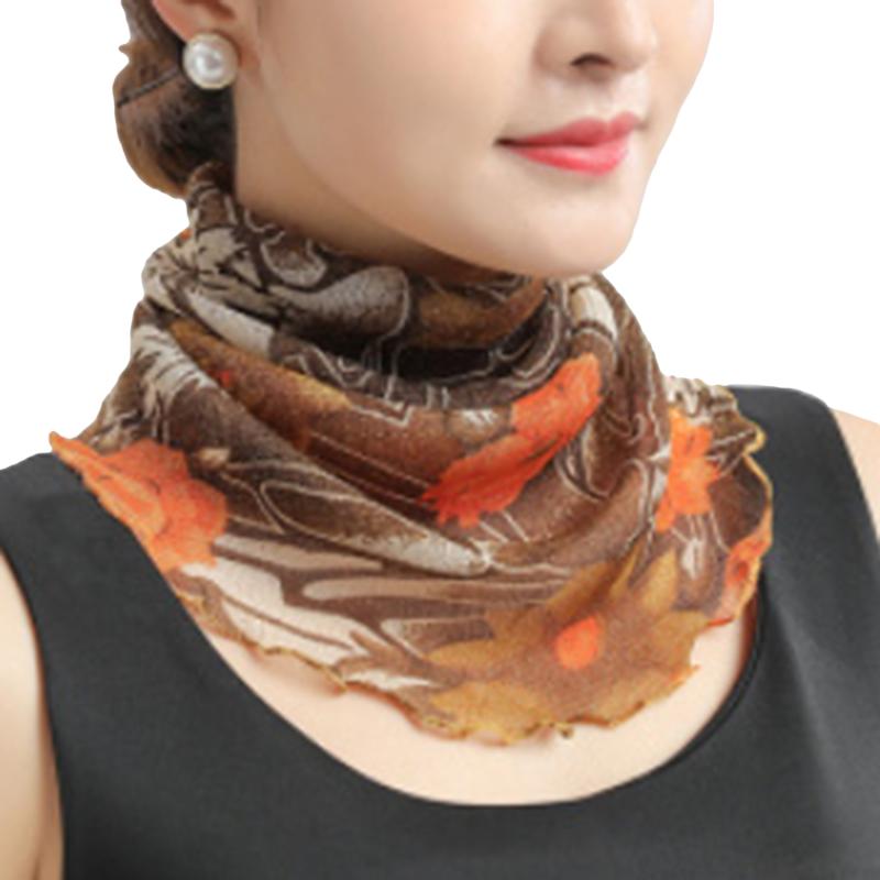 Chiffon Summer Neck Collar Scarf Ladies Face Cover Masks Silk Bib Sunscreen Variety Sun Protection Circle Scarf Mesh Headband