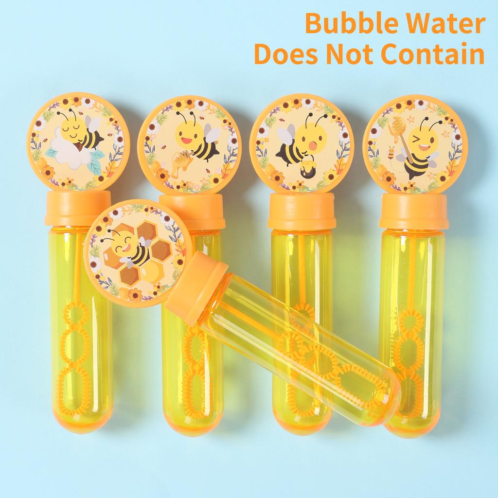 10pcs Sweet Bee Theme Bubble Tube Soap Bottle Kids Birthday Party Favors Gifts Party Gift for Guest Creative Kids Toys Gifts