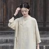 Zen Style Women's Pure Cotton Shirt Women's Spring and Autumn Meditation Clothes Cotton and Linen Chinese Style Tops