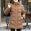Women's Hooded Coat Ladies Winter Cotton Coat Thickened Warm Jacket