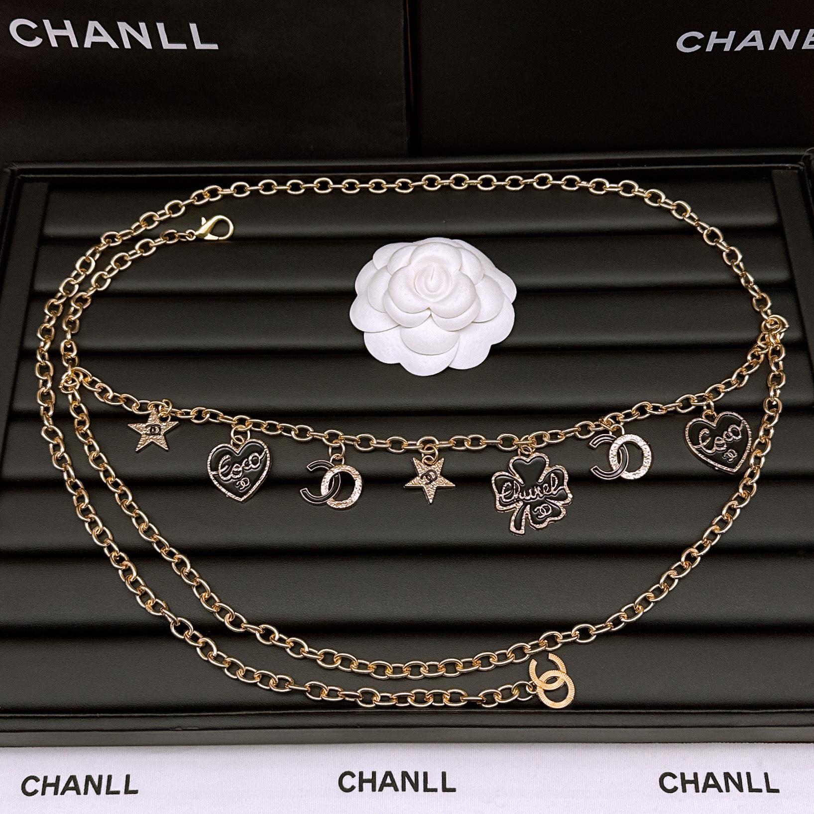 

Elegant Heart & Clover Multi-Pendant Gold Double-Layer Women s Waist Chain Jewelry золотой