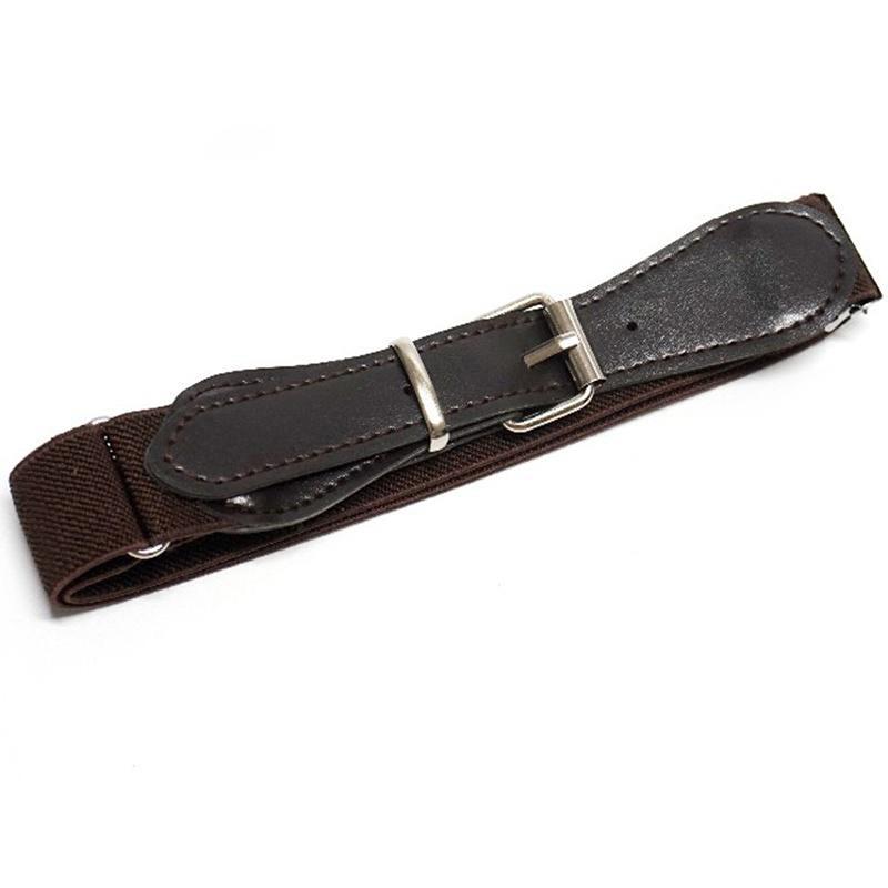 

Elastic Waist Belt With Metal Pin Buckle For Kids Leather High Quality White Red Strap Belts Fashion Children Candy Color Belt чёрный