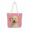 Multifunctional Dog Printed Thick Rope Shoulder Beach Bag Casual Large Capacity Handbag 7621 KTB