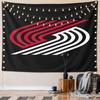 Red and White Geometric Sport Logo Pattern Wall Hanging Tapestry Decorative Tapestry Home Decor for Bedroom and Living Room