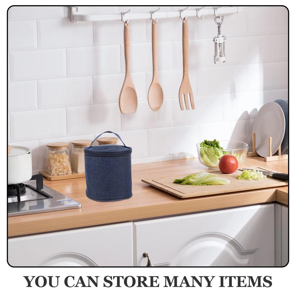 Insulated Heat Resistant Soup Cup Bag Food Grade Portable Takeaway Hot Soup Cup Carrier Home Use Thermal Lunch Tote with Handle