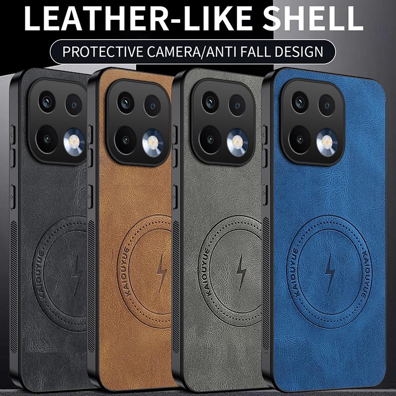 For Realme 16T/Realme 16 Pro+/Realme16 Pro Case Simple Stylish Magnetic Suction Luxury PU Leather Skin-friendly Anti-drop Cover