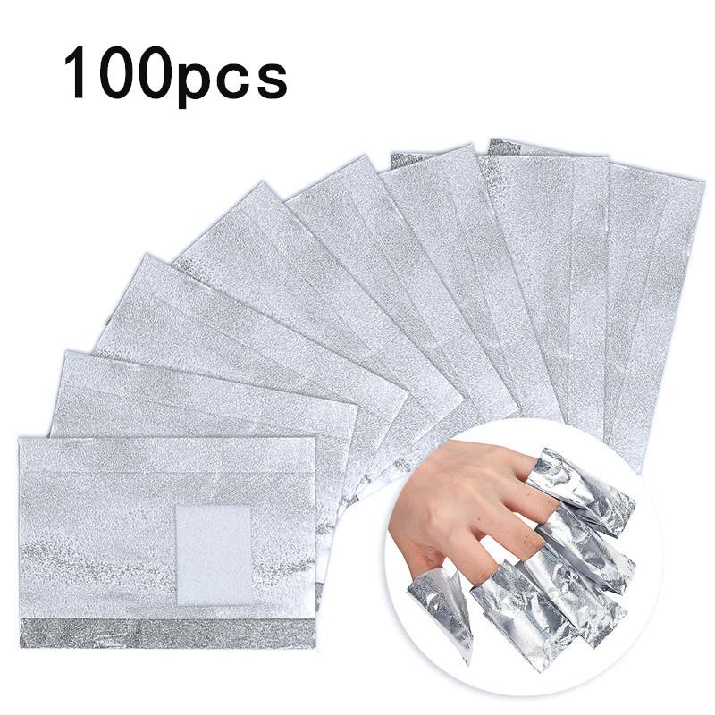 50/100pcs Remover Aluminum Foil Nail Wraps For Soak Off Acrylic Gel Polish Professional Cleaning With Cotton Pad Manicure Tools
