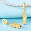 Copper Golden Colour London Big Ben Pendants Bracelet Charms Fit Women Jewelry Party Beads Diy Fine Gift Accessory