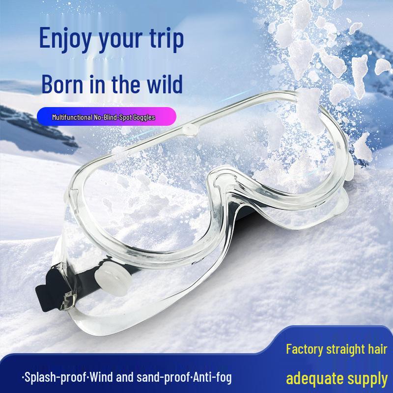 HD Anti-Fog, Windproof Goggles for Men & Women - Breathable, Ventilated, Protective Eyewear for Cycling & Skiing - Anti-Splash, Sandproof