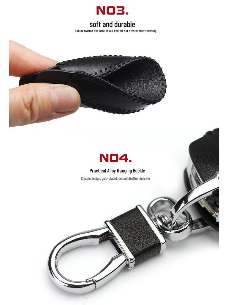 Genuine Leather Key Cover for Peugeot 308, 508, 408, 3008, 4008, 208 & Citroen Sega