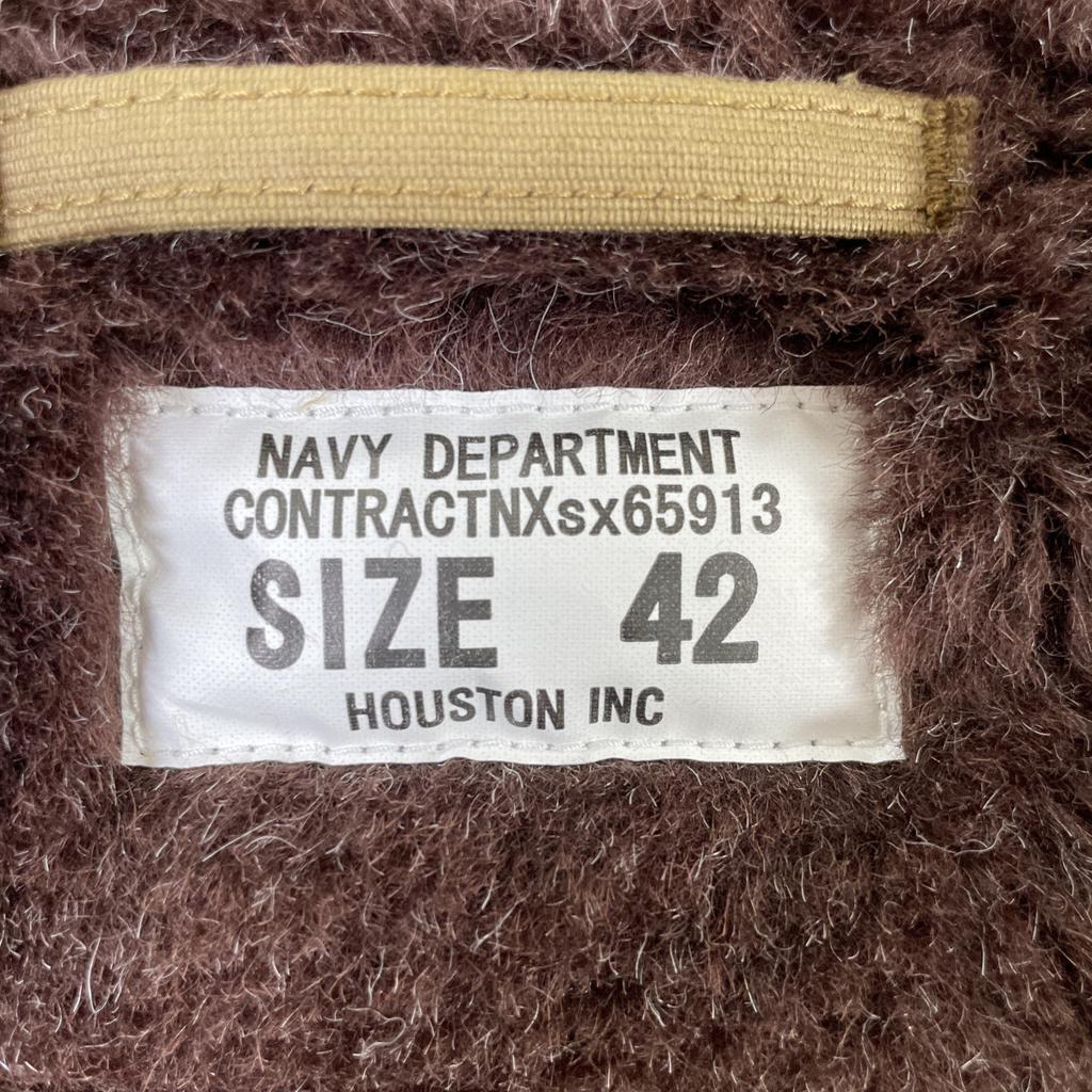 HOUSTON Brown 51131 ALPACA N-1 DECK Coat 42 khakiUsed
