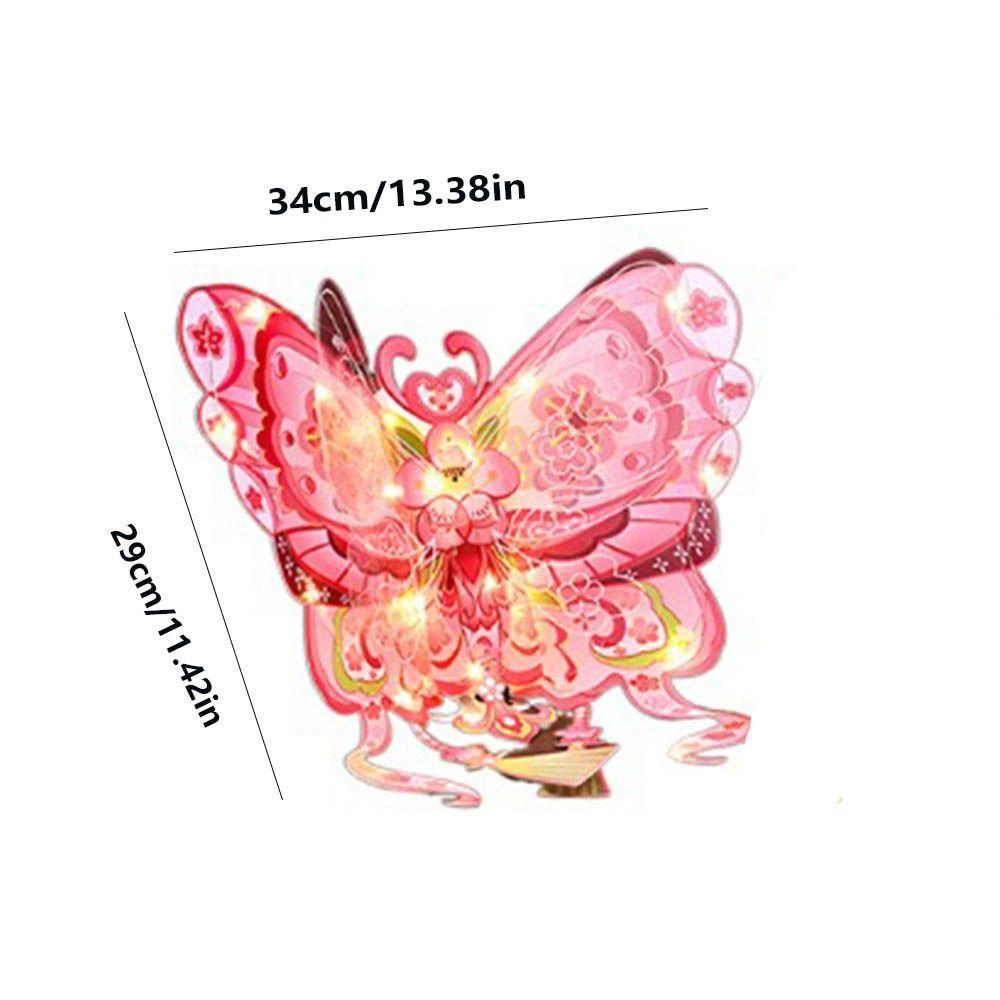 Luminous Handheld Glowing Lantern Handmade Light-Up Butterfly Lantern  Props