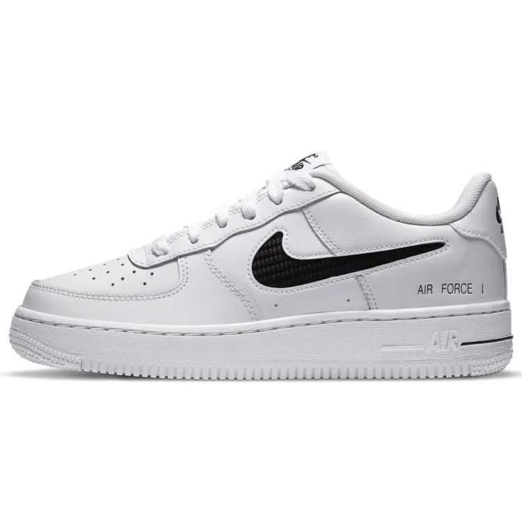 

Бело-черные кроссовки Nike Air Force 1 07 GS DB2616-100