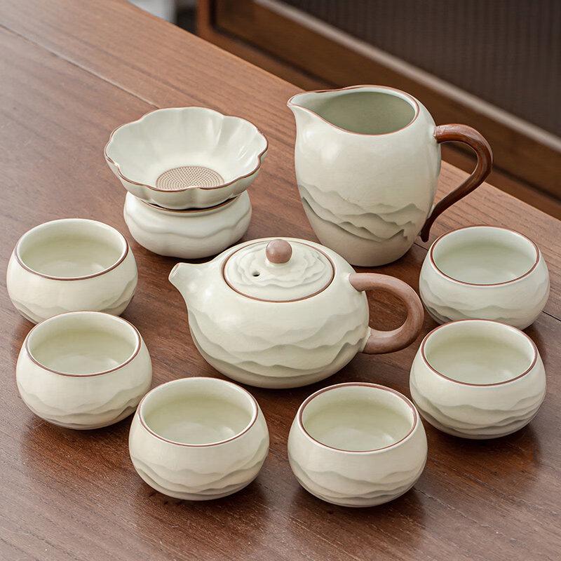 Ru Kiln Ceramic Xishi Tea Set (9-Piece)