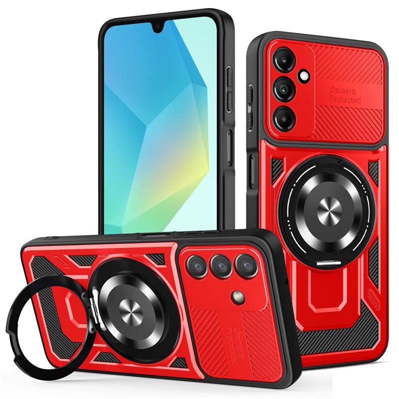 For Samsung Galaxy A16 A26 A36 A56 A06 5G Case Lens Protector Armor Phone Cases For Galaxy A 56 36 26 16 Magnet Ring Cover Funda